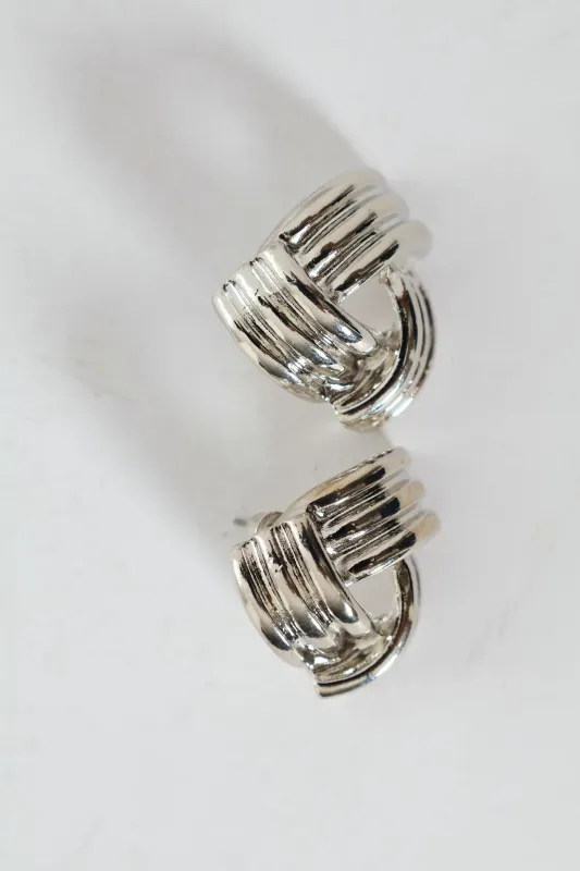 Intertwined Stud Earrings - Silver sold by Edgars