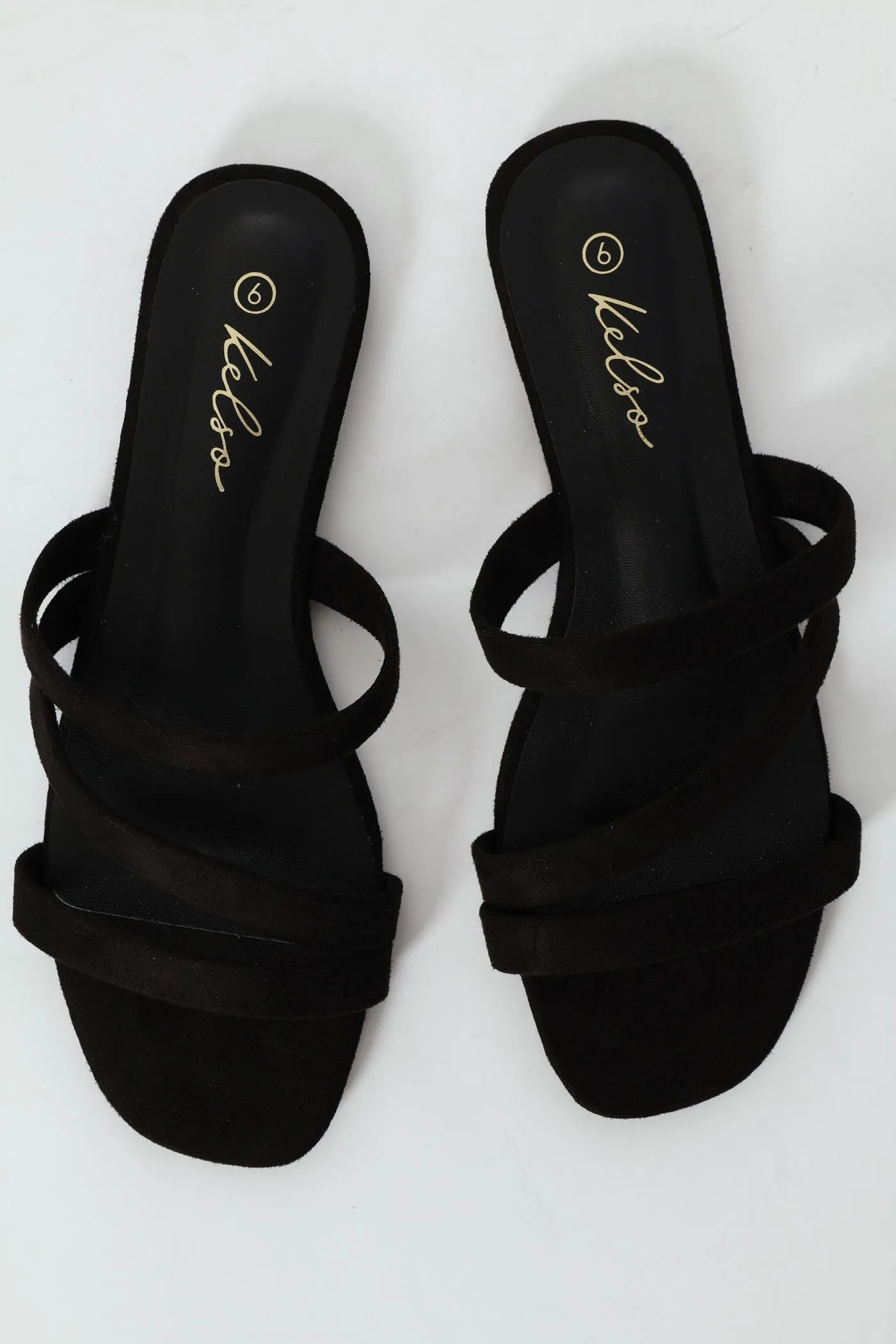 3 Strap Basic Mule Sandal - Black sold by Edgars