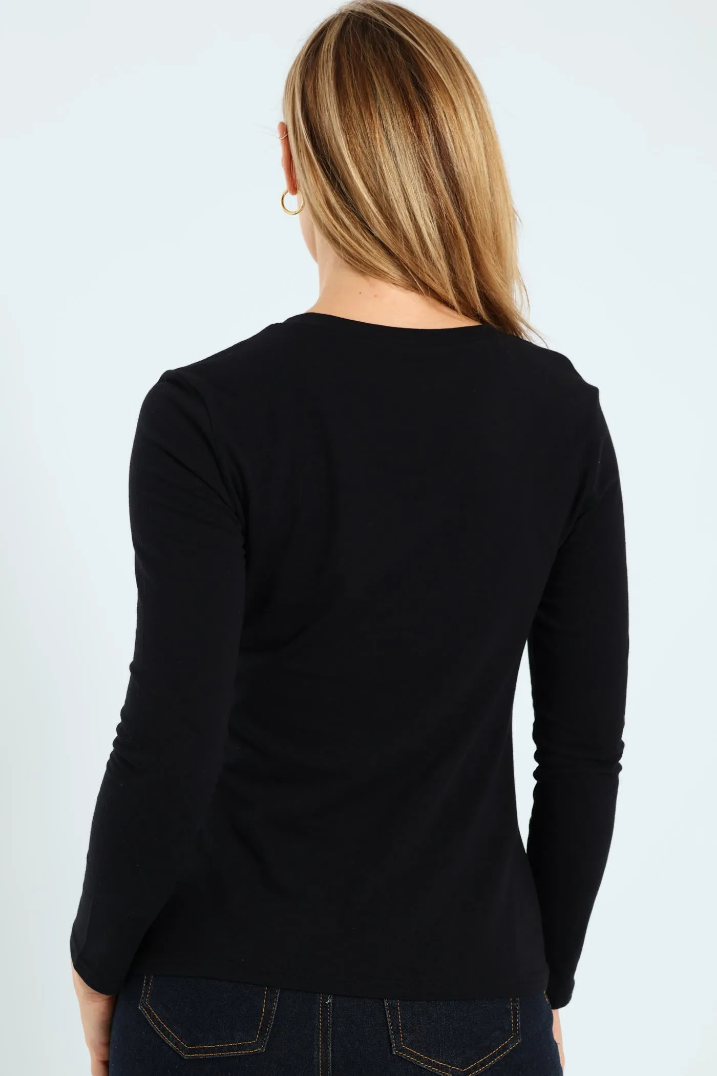 Long Sleeve Cotton Lycra Tee - Black sold by Edgars product image thumbnail 3