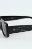 Slim Beveled Sunglasses - Black sold by Edgars