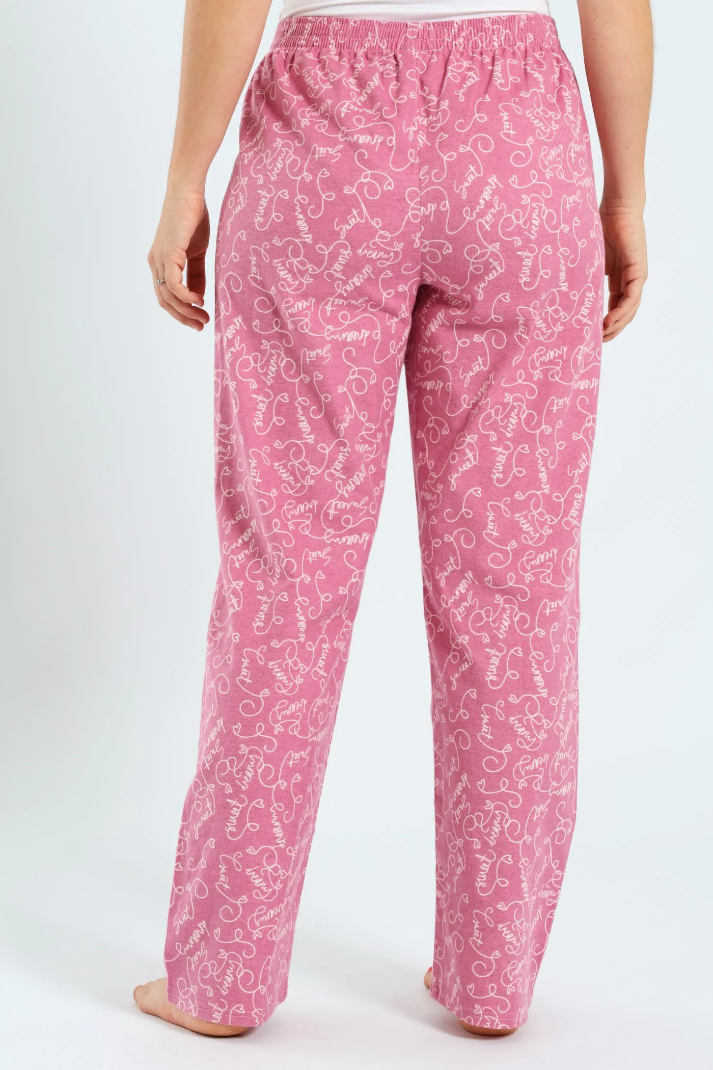 Straight Leg Flannel Scribbles Pants - Pink sold by Edgars product image thumbnail 4