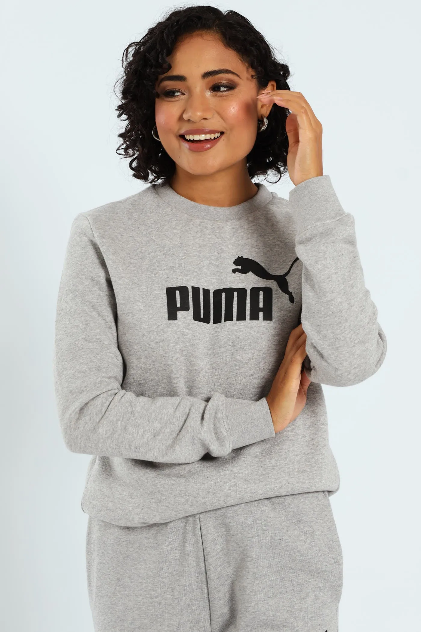 Essential No.1 Logo Crew Top - Light Grey sold by Edgars