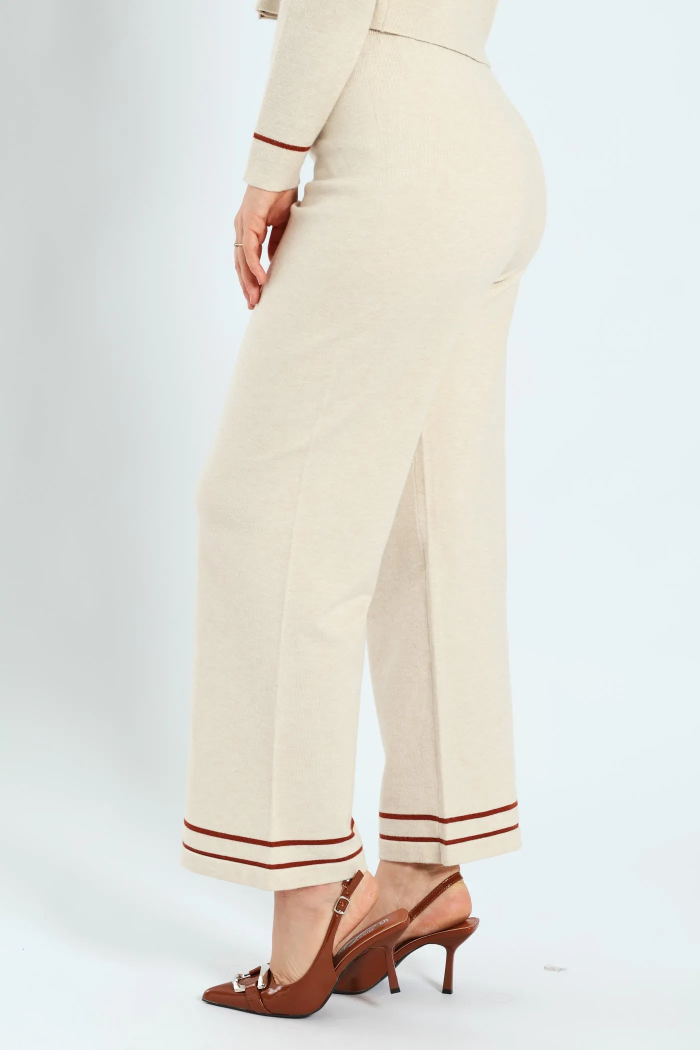 Wide Leg Knitwear Pants - Cream sold by Edgars product image thumbnail 2