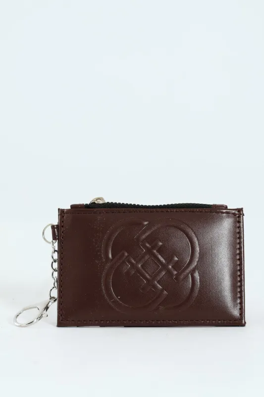 Key Chain Embossed Wallet - Dark Brown sold by Edgars