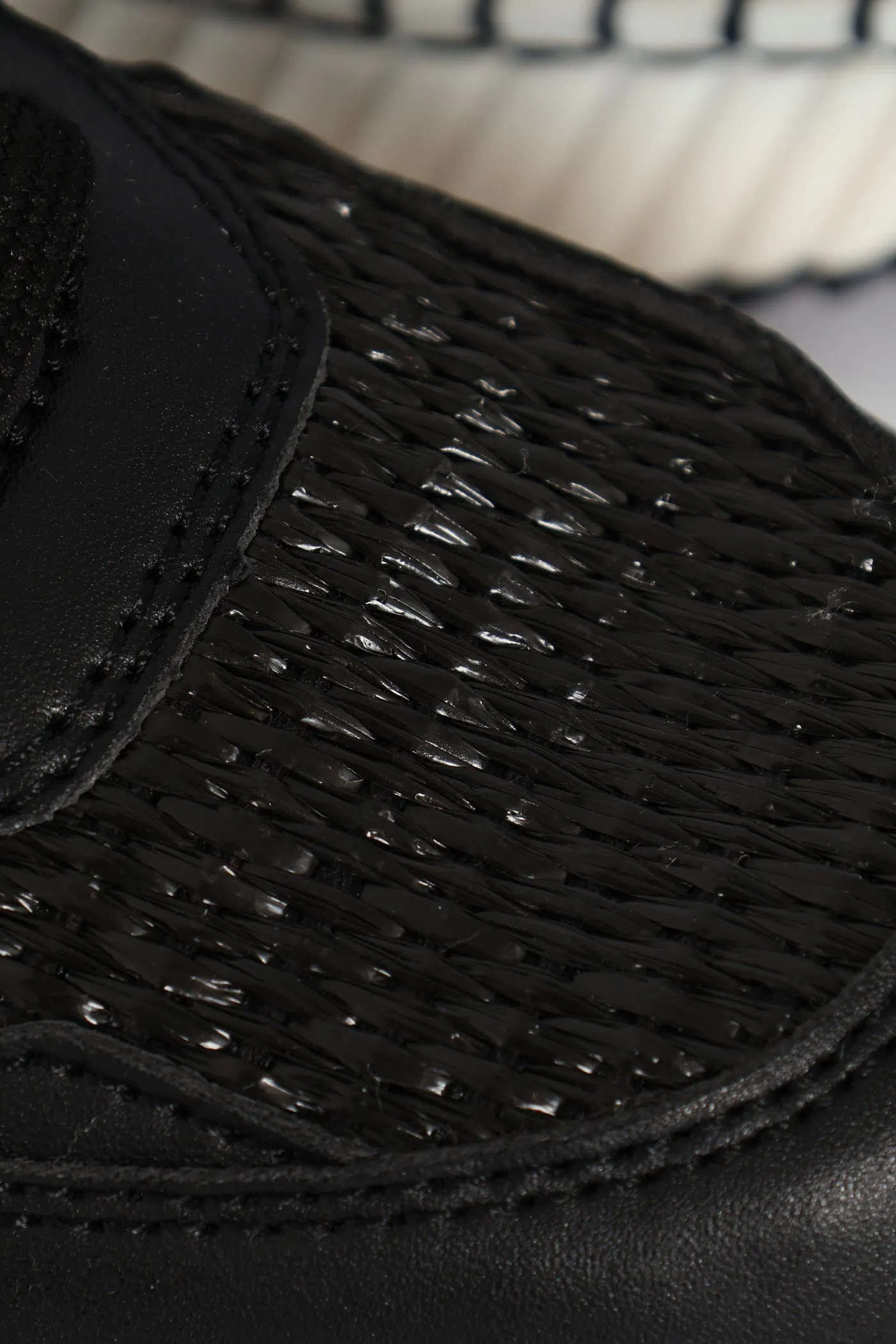 Sandy Platform Raffia Sneaker - Black/White sold by Edgars product image thumbnail 2