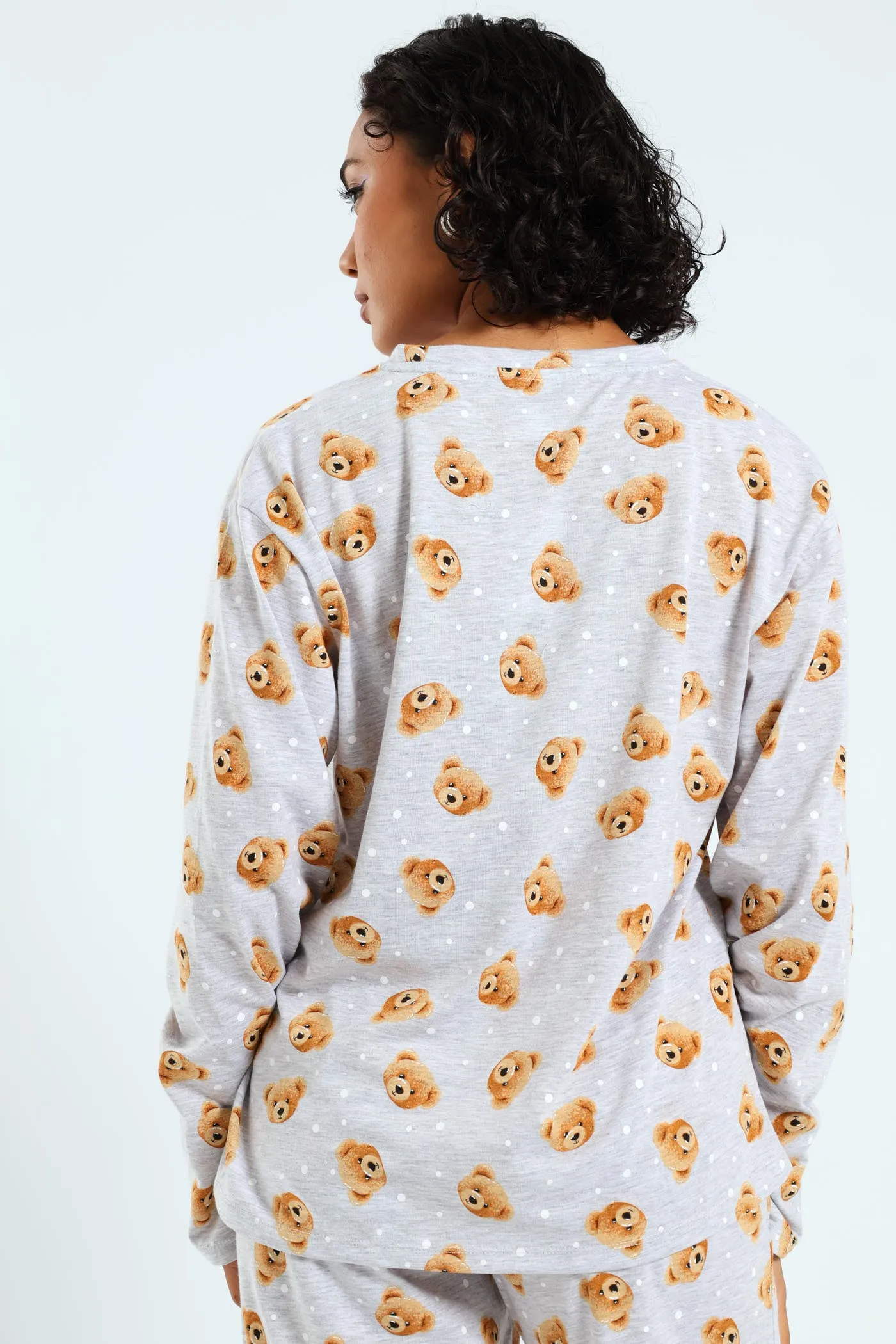 Long Sleeve Knit Teddy Tee - Grey Melange sold by Edgars product image thumbnail 3