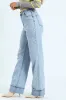 Wide Turn Up Hem Jean - Light Wash sold by Edgars 