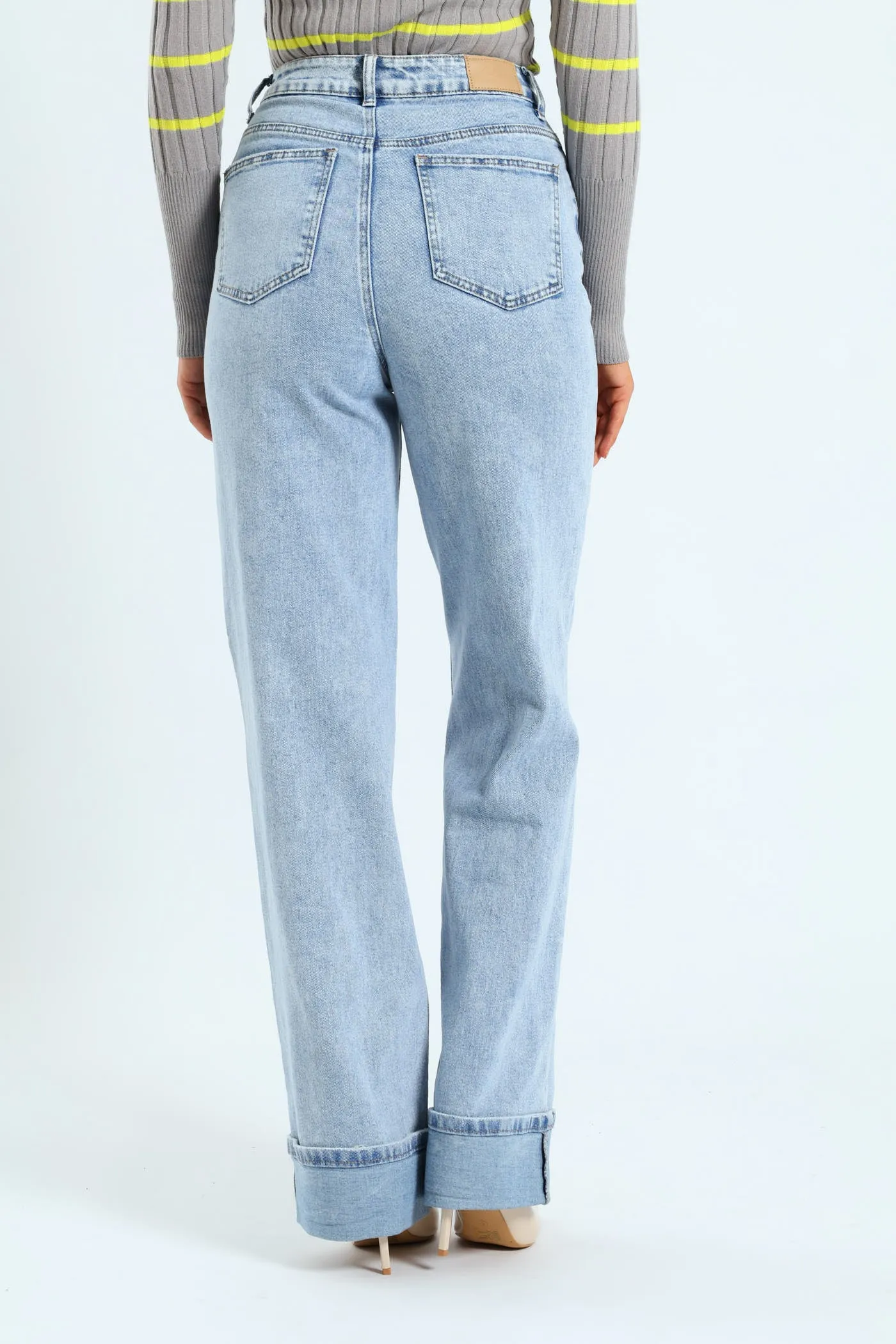 Wide Turn Up Hem Jean - Light Wash sold by Edgars product image thumbnail 3
