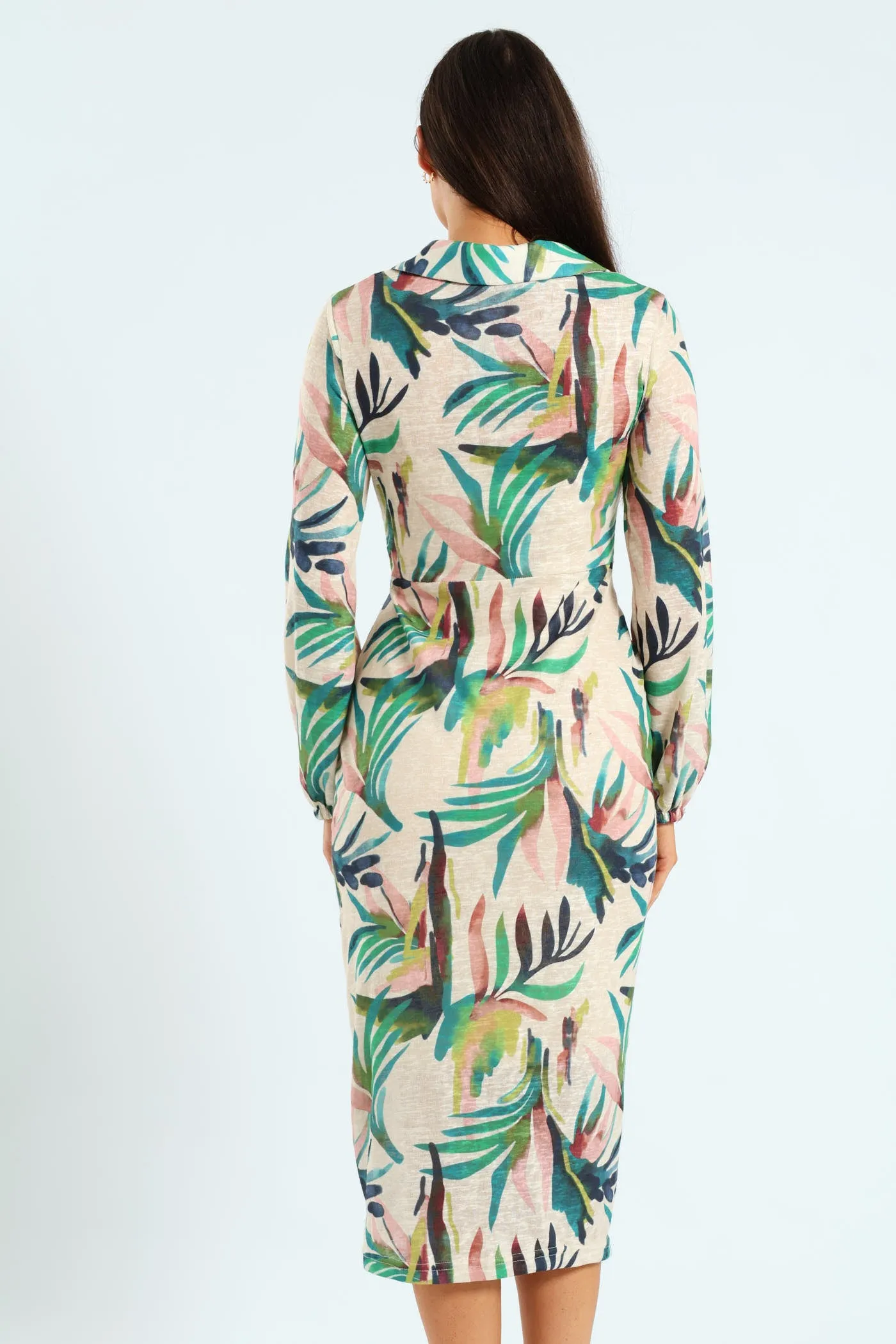 Tie Front Cut & Sew Midaxi Shirt Dress sold by Edgars product image thumbnail 3