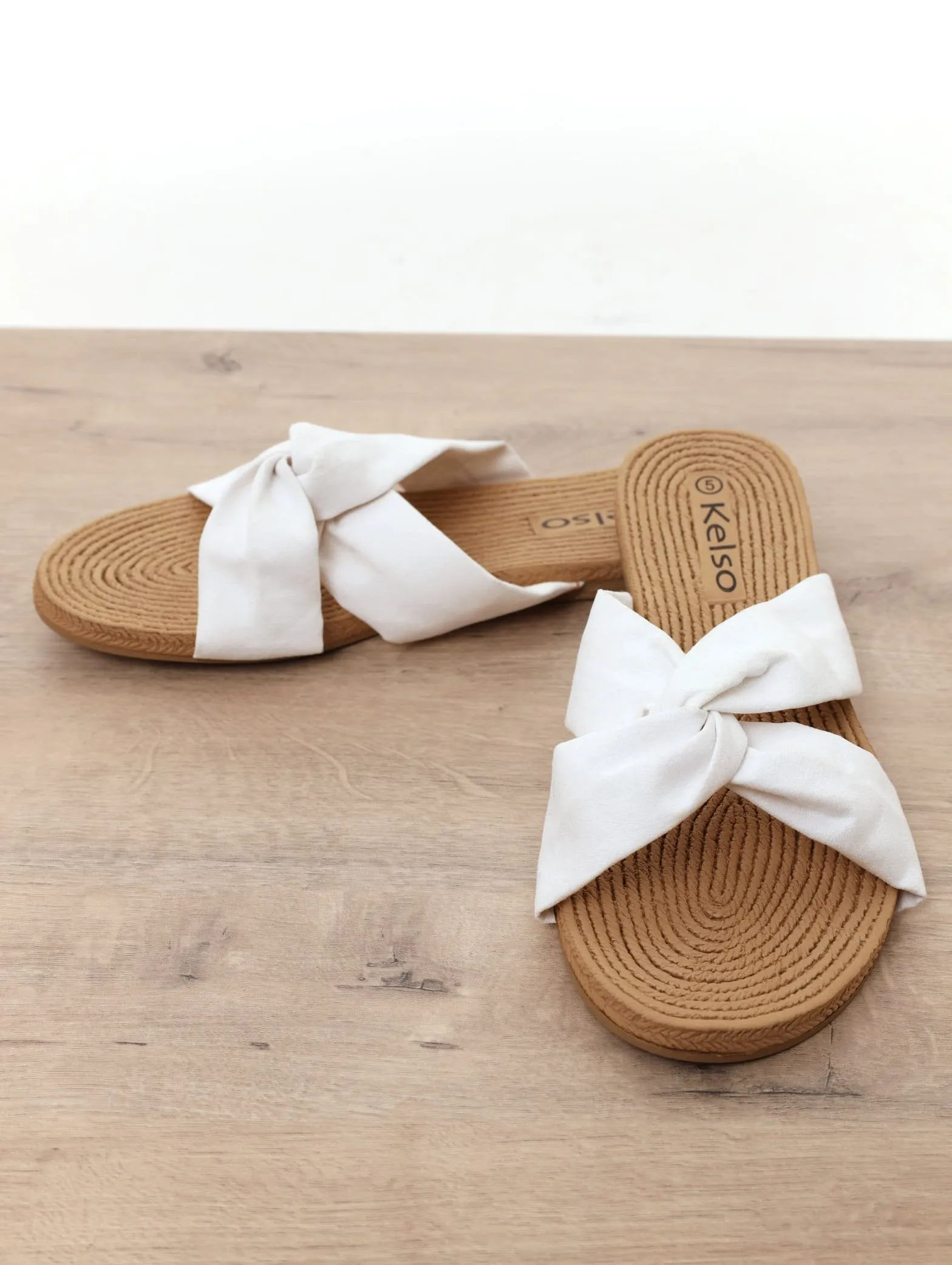 Ladies Moulded Soft Interlinked Mule Sandal - White sold by Edgars