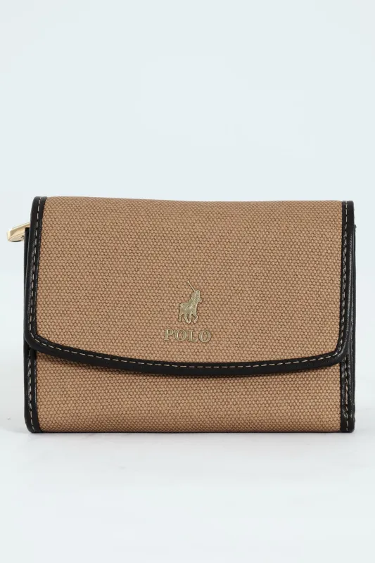 Sahara Compact Trifold Purse - Black sold by Edgars