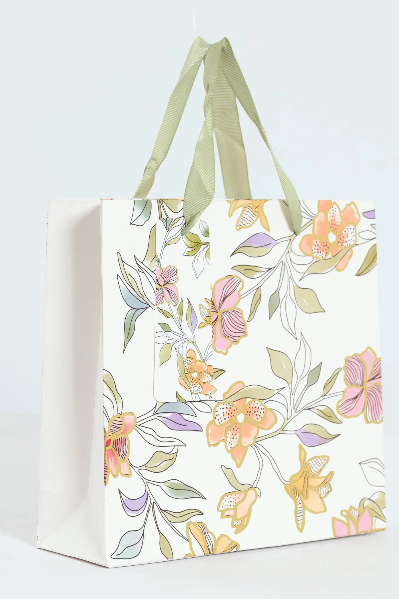 Small Foliage Foil Print Gift Bag - White sold by Edgars product image thumbnail 3