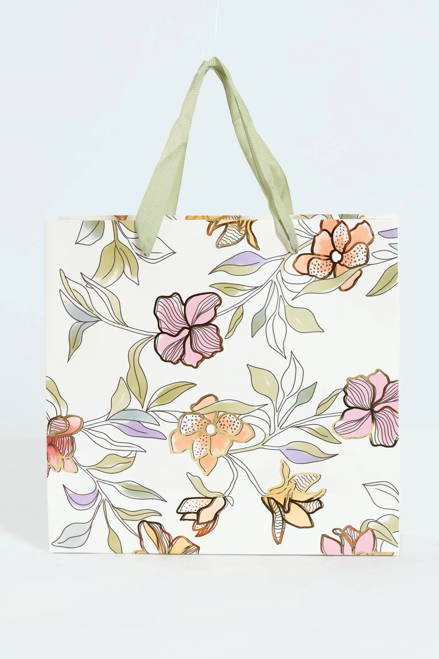 Small Foliage Foil Print Gift Bag - White sold by Edgars product image thumbnail 4