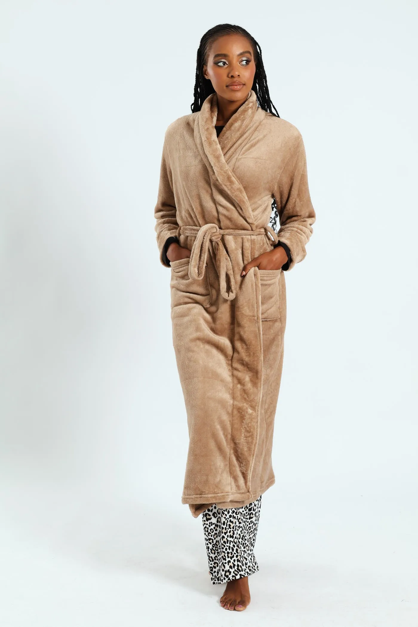 Fluffy Gown - Brown sold by Edgars