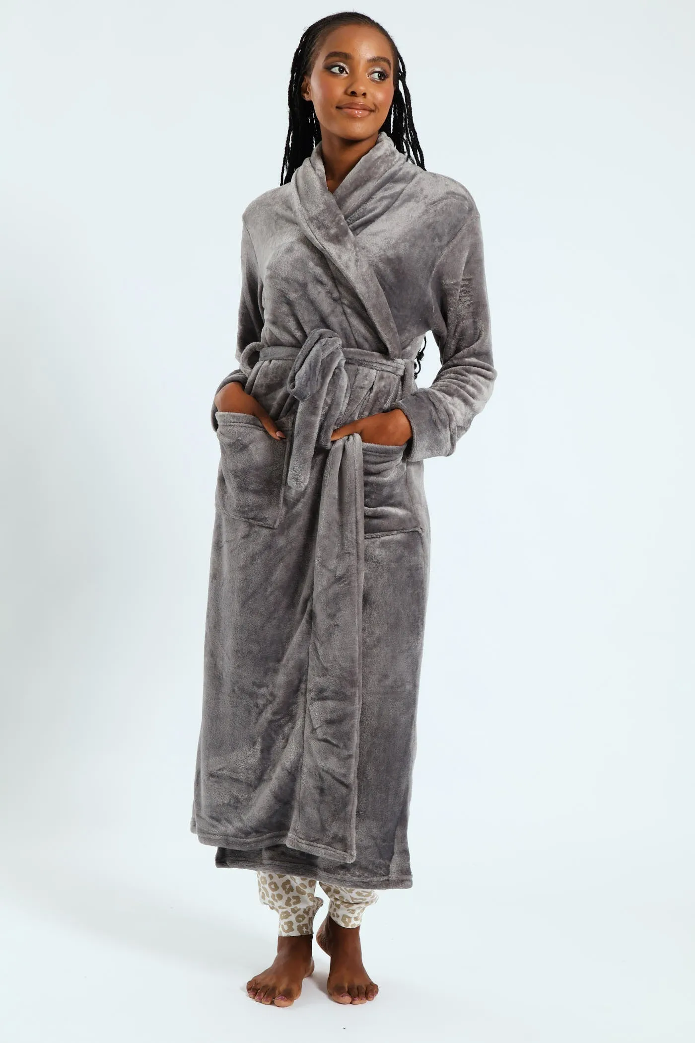 Fluffy Gown - Grey sold by Edgars