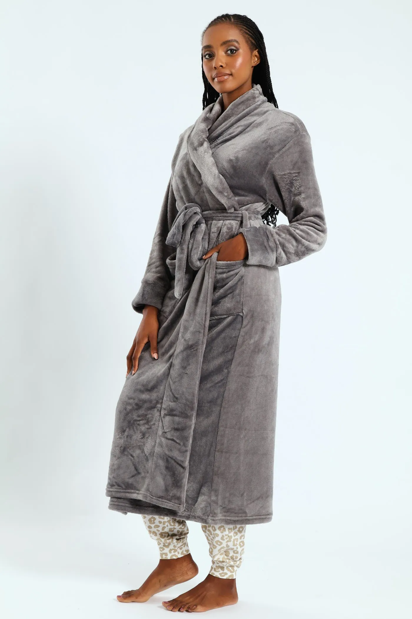Fluffy Gown - Grey sold by Edgars product image thumbnail 3
