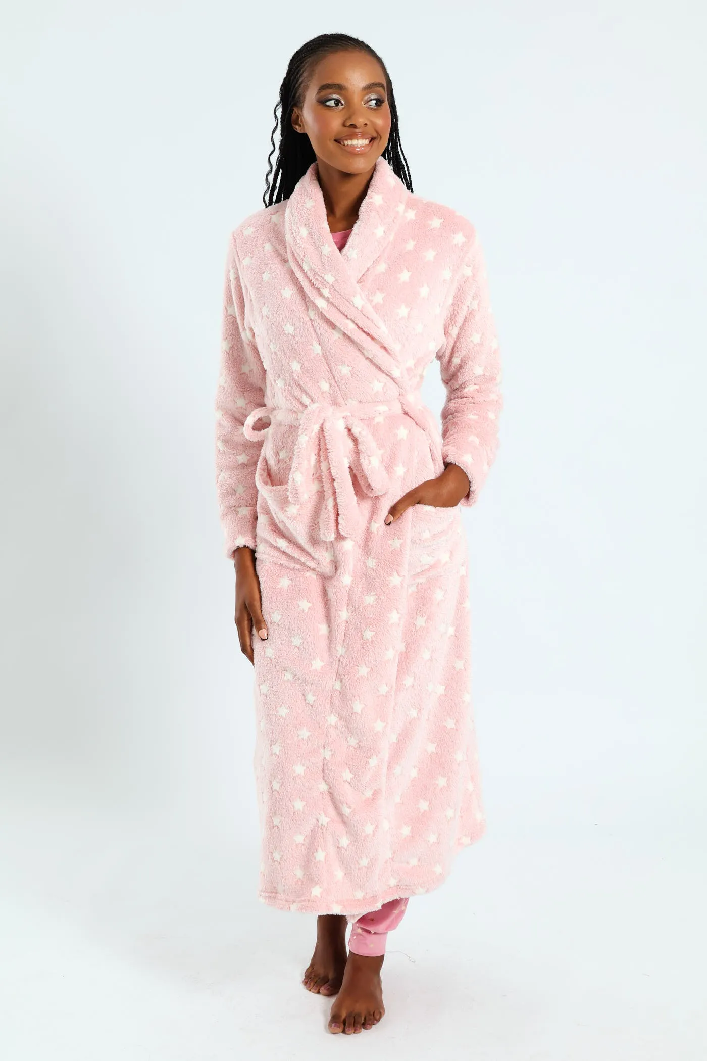 Two-Tone Stars Fluffy Gown - Pink sold by Edgars