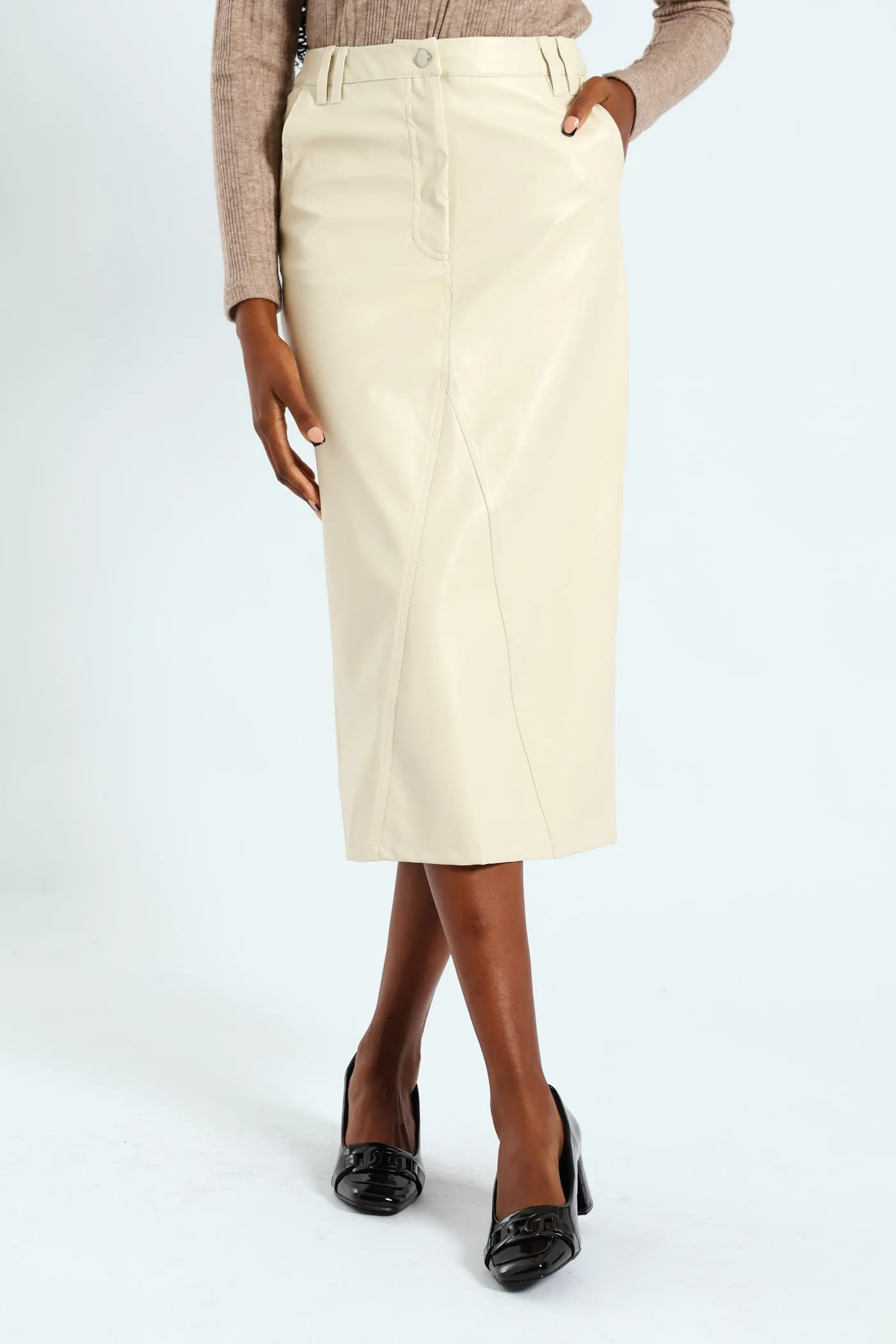 Pencil Midaxi Skirt - Fawn sold by Edgars