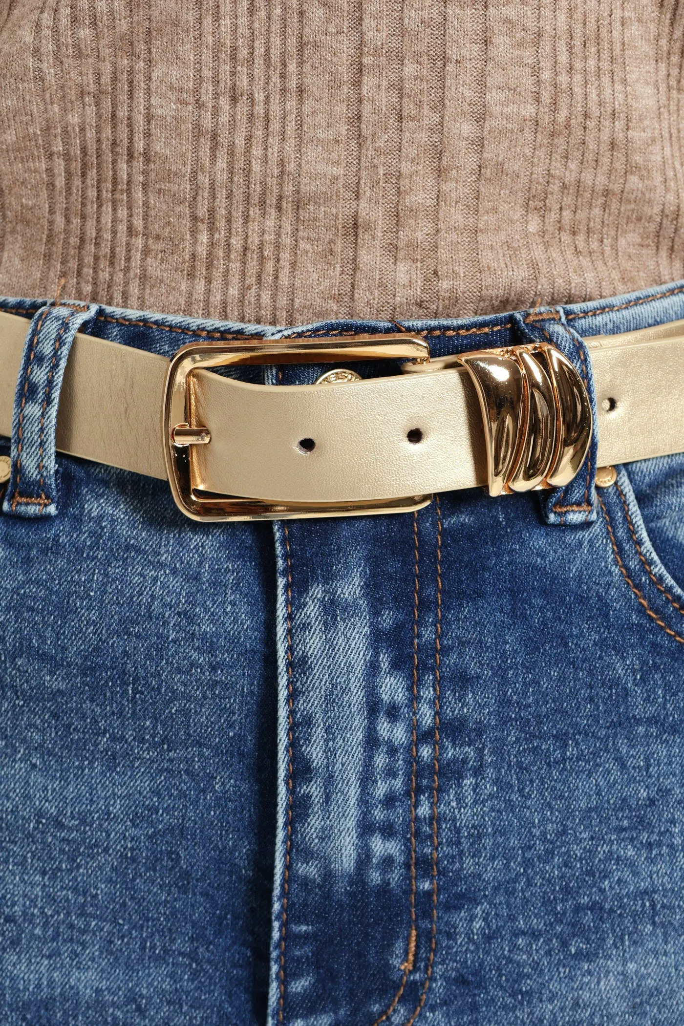 Hi-Rise Belted Straight Leg Jean - Dark Wash sold by Edgars product image thumbnail 5