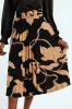Monochrome Pleated Midi Skirt - Black/Tan sold by Edgars