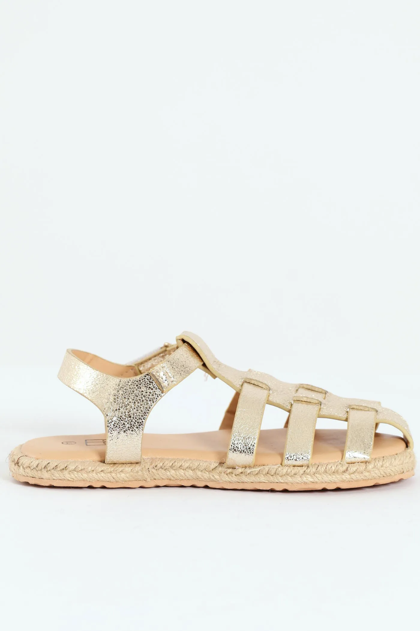 Pre-Girls Caged Espadrille Sandal - Gold sold by Edgars product image thumbnail 5