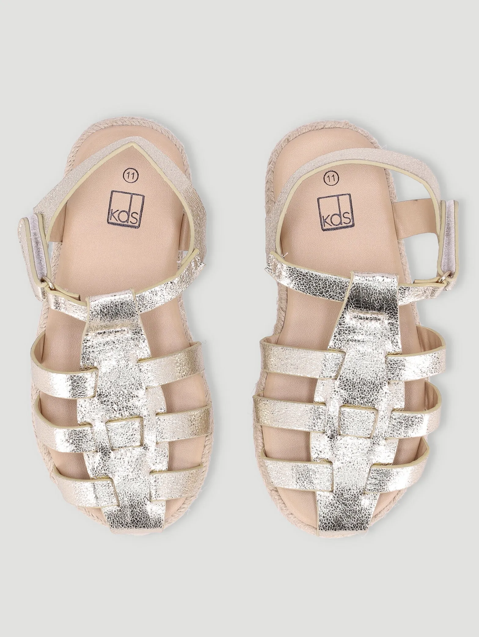 Pre-Girls Caged Espadrille Sandal - Gold sold by Edgars product image thumbnail 3
