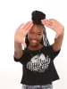 Ladies Hawaii Boxy Tee - Black sold by Edgars