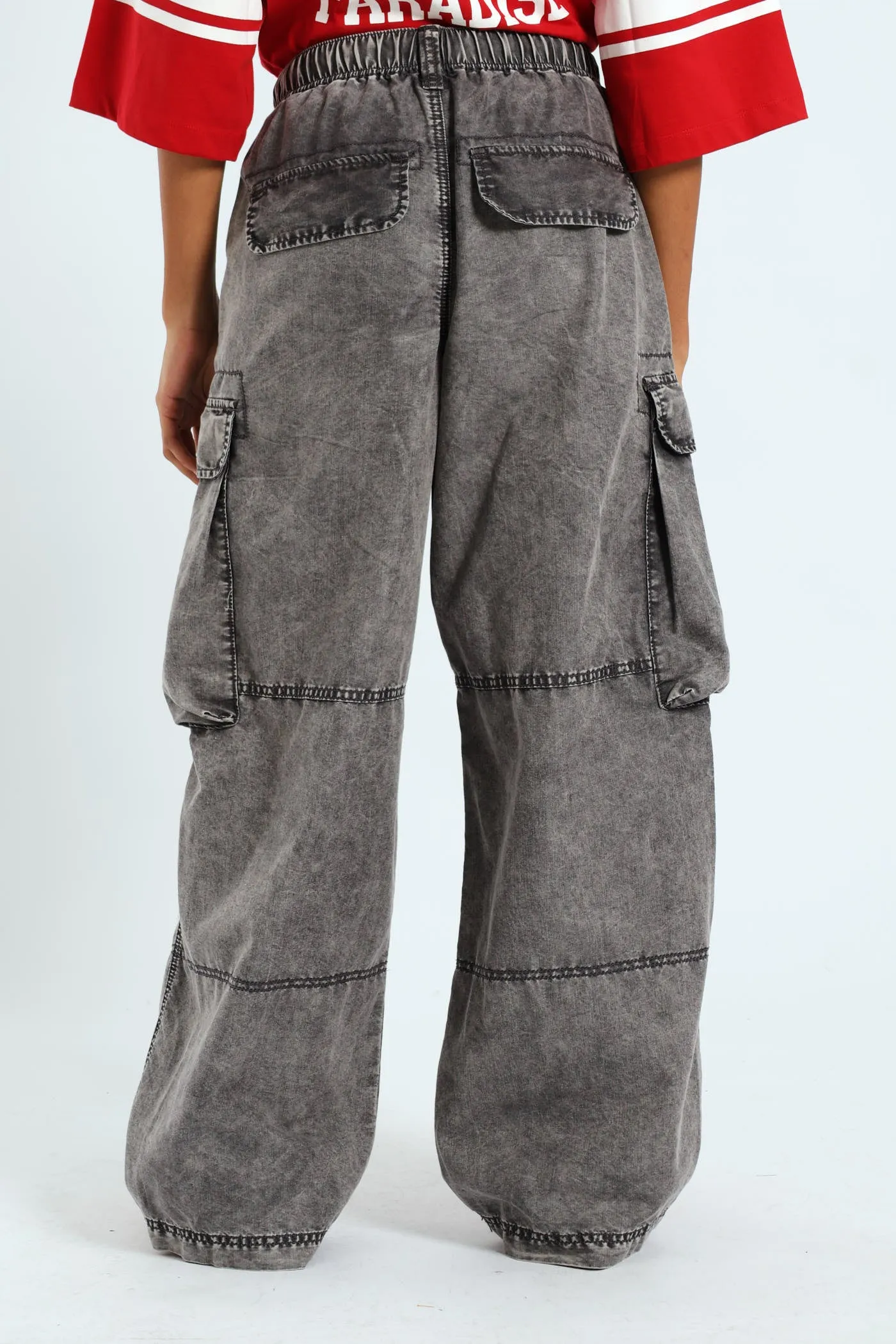 Enzyme Cargo Wide Leg Pants - Grey sold by Edgars product image thumbnail 3