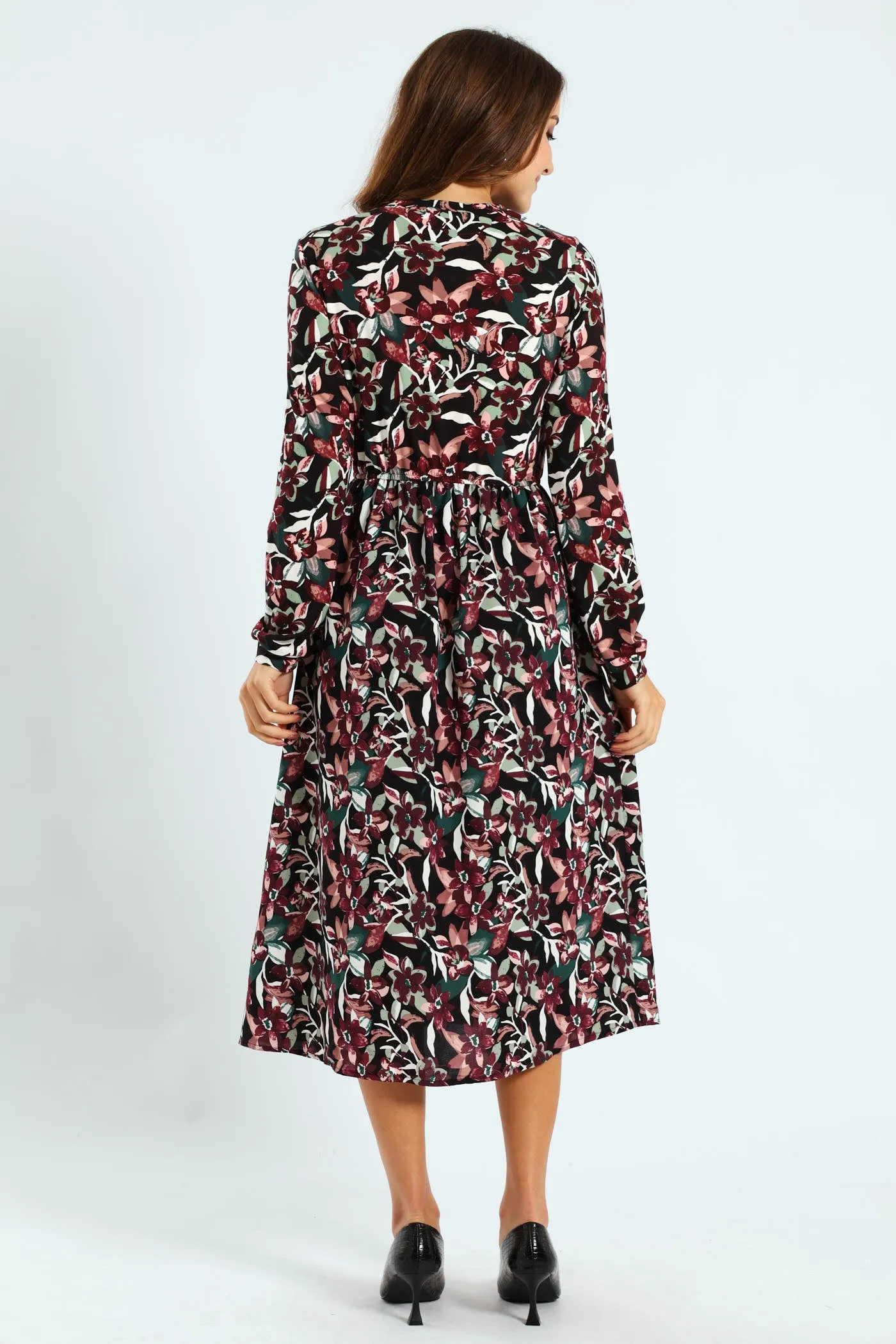 Long Sleeve Rib Combo Midi Dress sold by Edgars product image thumbnail 4
