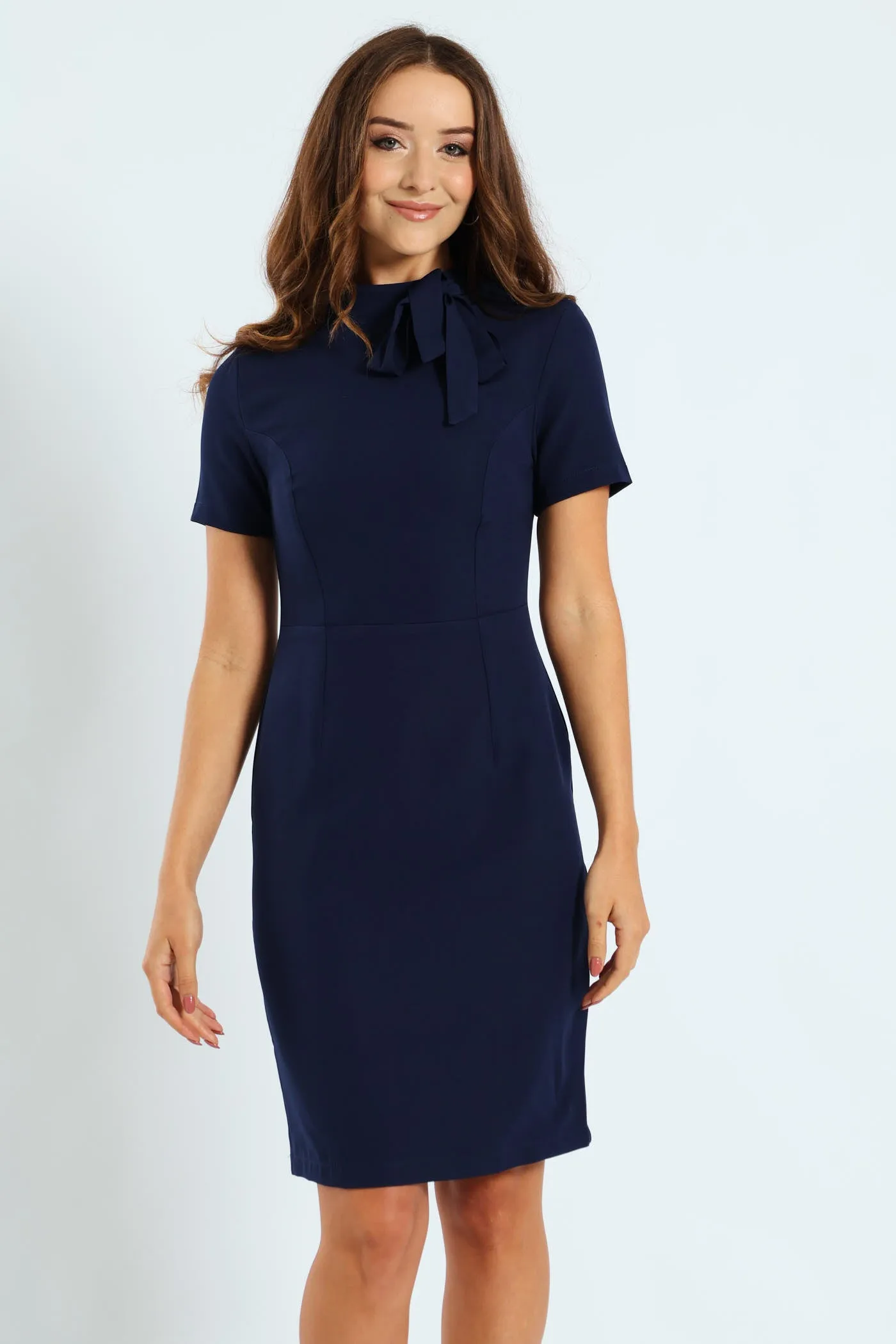 Kitty Bow Pencil Dress - Navy sold by Edgars product image thumbnail 3