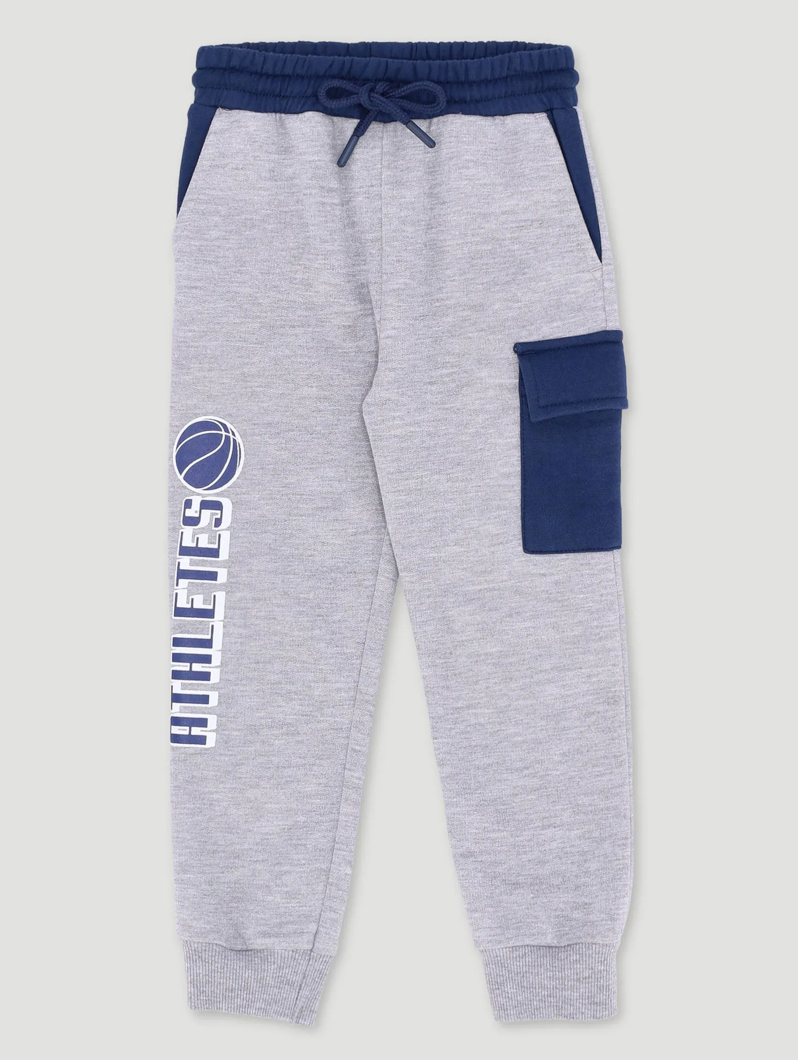 Pre-Boys Basketball NY Colour Block Jogger - Navy/Grey sold by Edgars