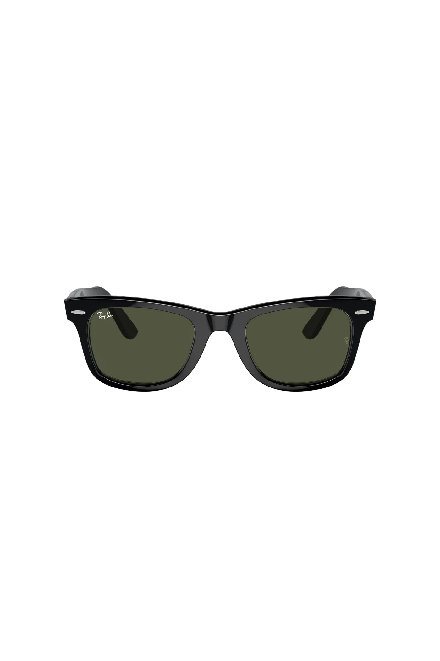 Wayfarer Green Lens Sunglasses - Black sold by Edgars