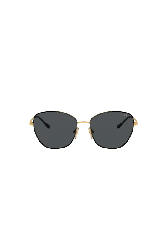 Gold Frame Black Sunglasses - Black made by Vogue