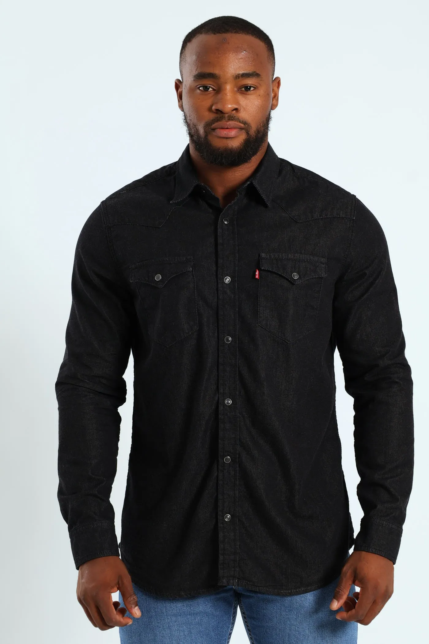 Classic Western Standard Jean Shirt - Black sold by Edgars