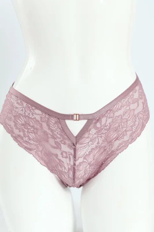 2 Pack Full Lace Midi Panties - Silver/Mauve sold by Edgars