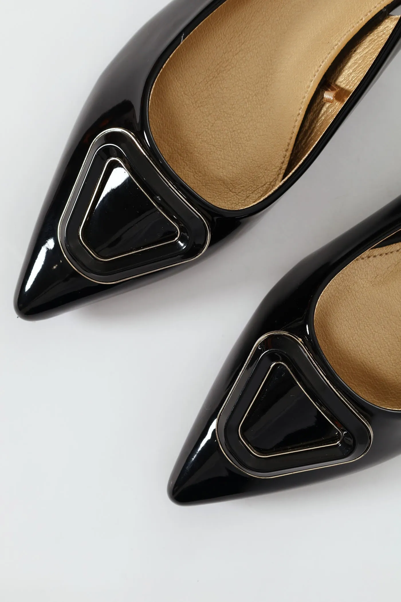 Patent Slingback Trim Low Block Mule Heel - Black sold by Edgars product image thumbnail 2