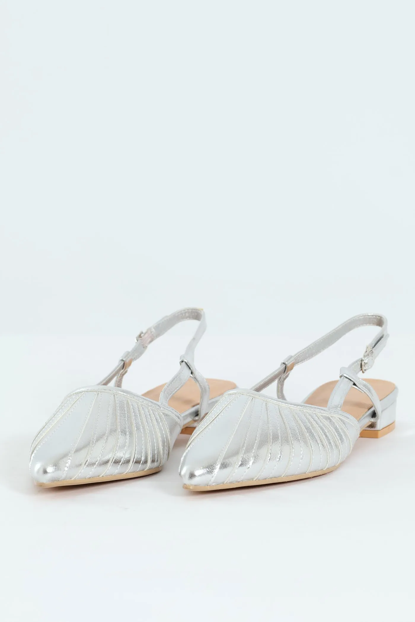 Pointy Webbed Mesh Slingback Heel - Silver sold by Edgars product image thumbnail 3