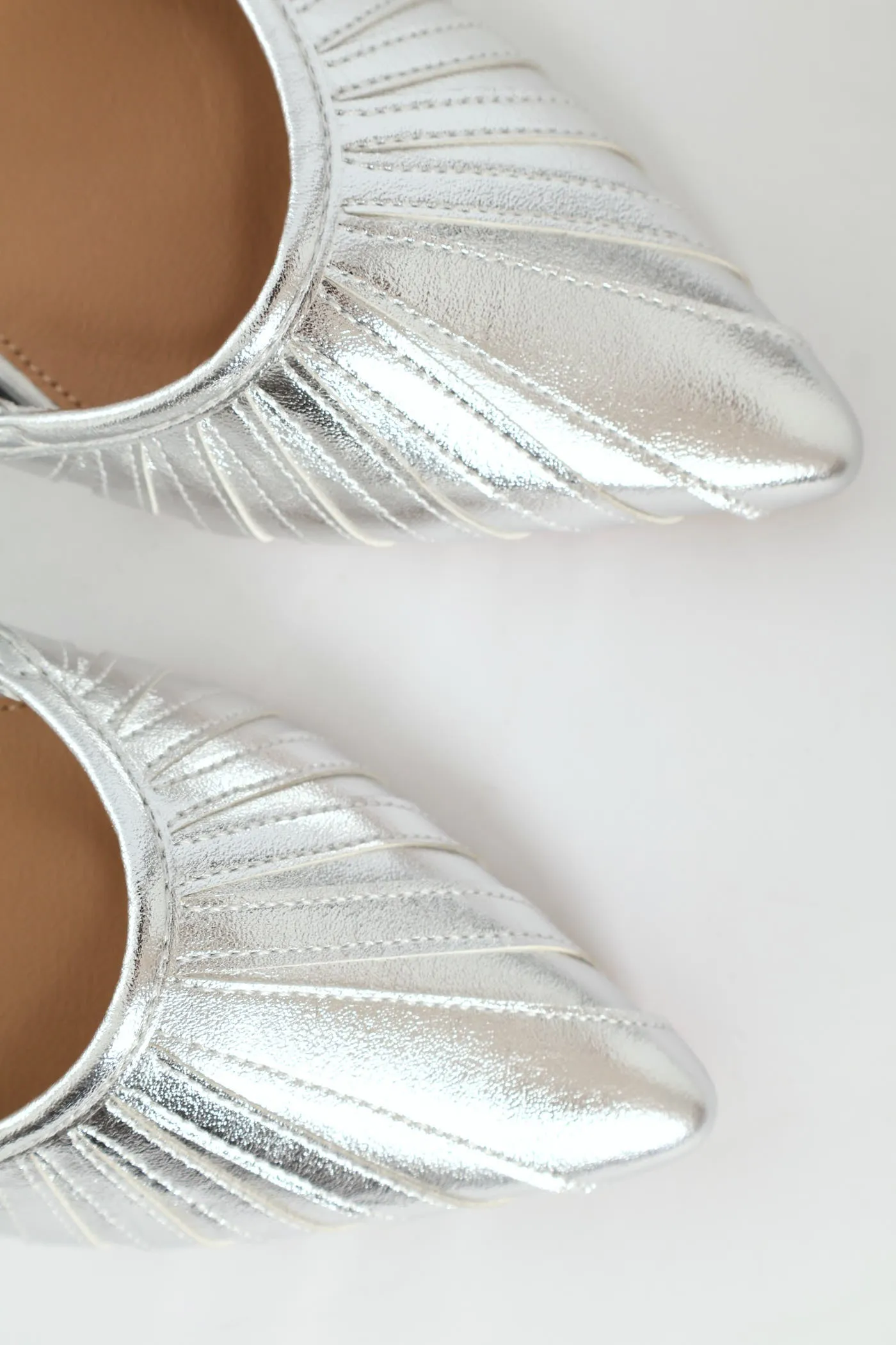 Pointy Webbed Mesh Slingback Heel - Silver sold by Edgars product image thumbnail 2