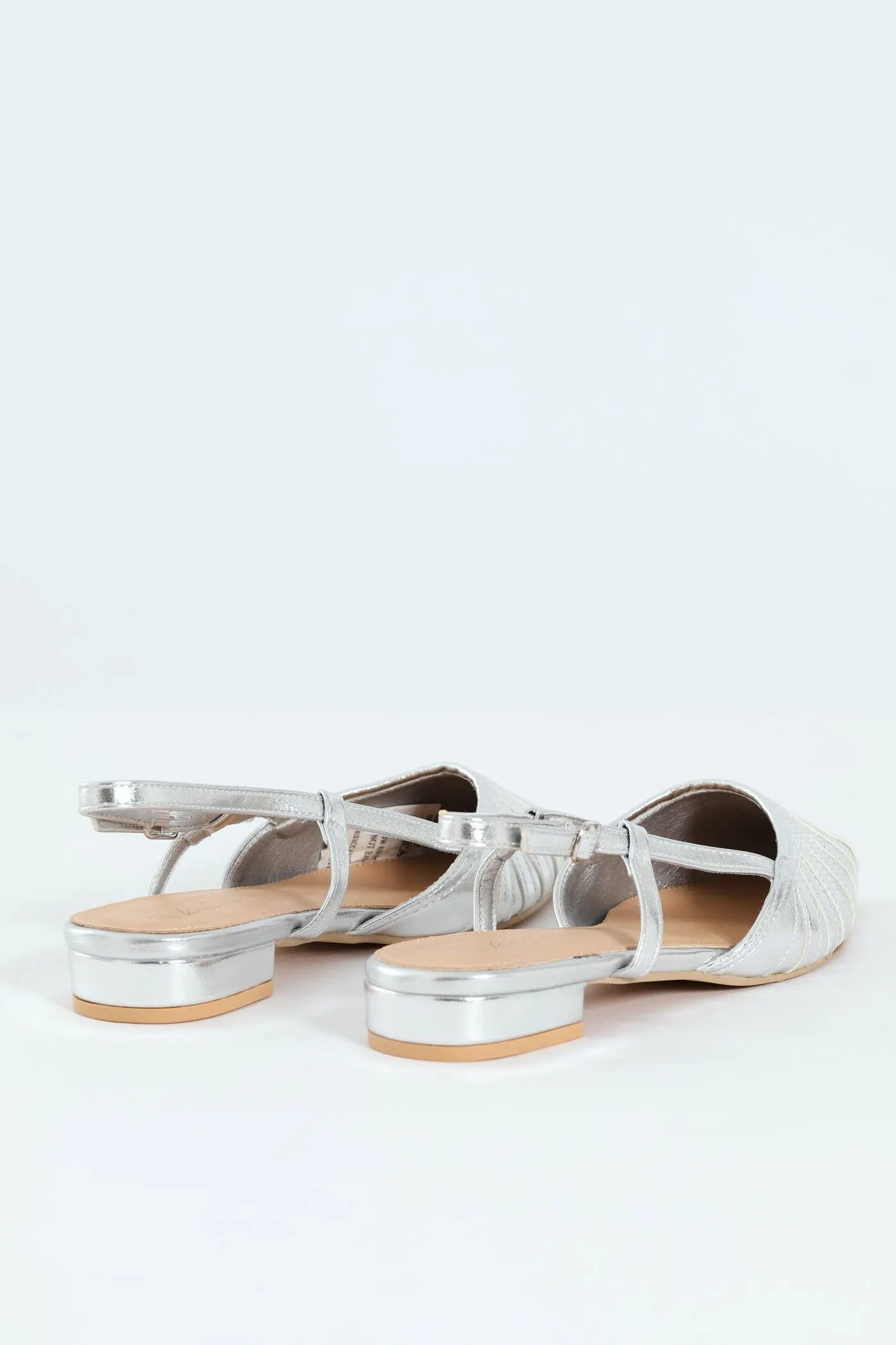 Pointy Webbed Mesh Slingback Heel - Silver sold by Edgars product image thumbnail 4