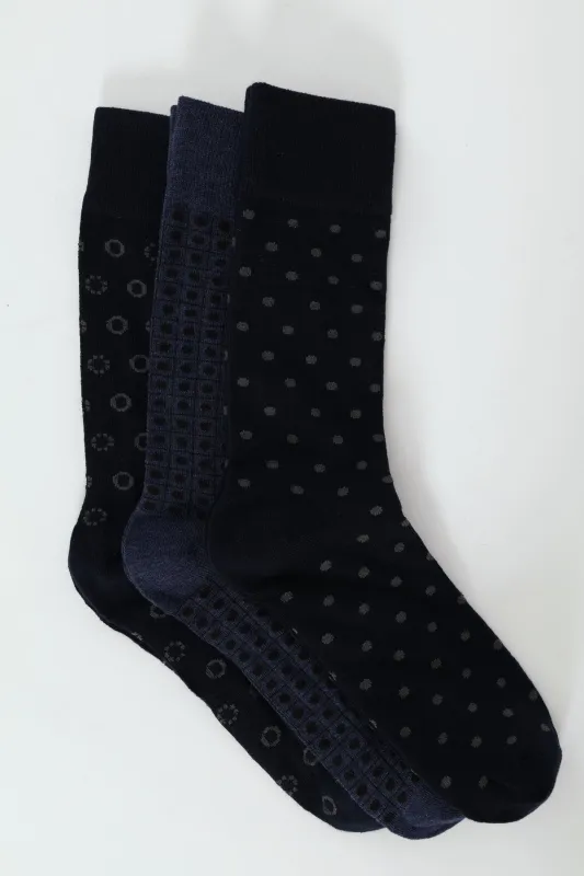 3 Pack Fashion Anklet Socks - Blue/Grey sold by Edgars 