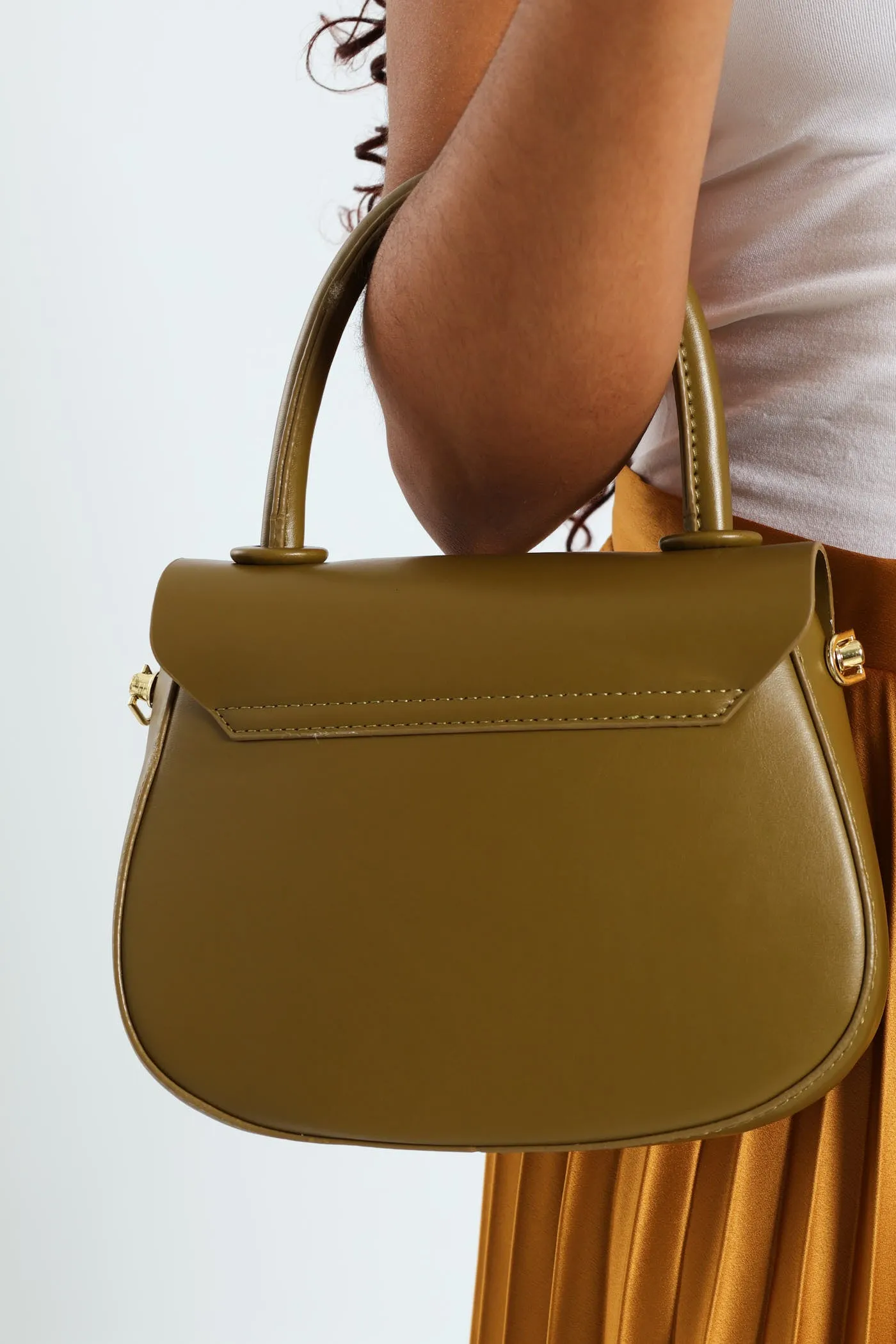 Florence Flap Bag With Top Handle - Olive sold by Edgars product image thumbnail 4