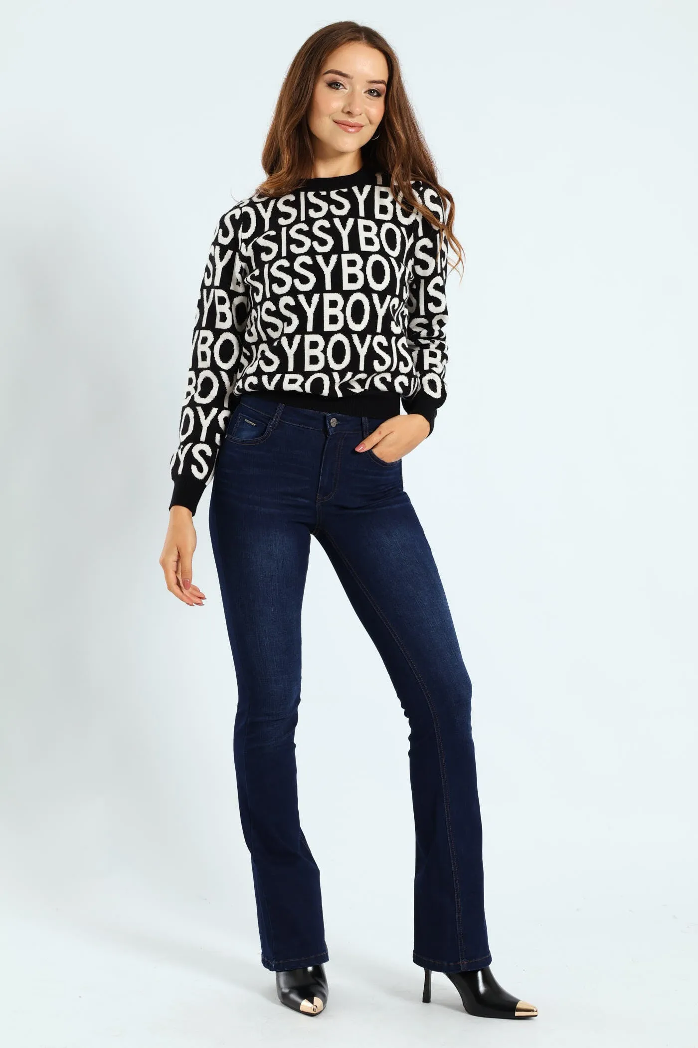Bootleg Rinse Jeans With Slight Brushing - Dark Wash Ink sold by Edgars product image thumbnail 2