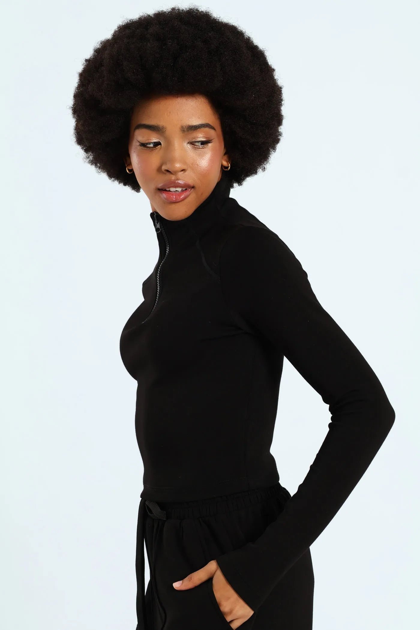 Soft Touch 1/4 Zip Top - Black sold by Edgars product image thumbnail 2