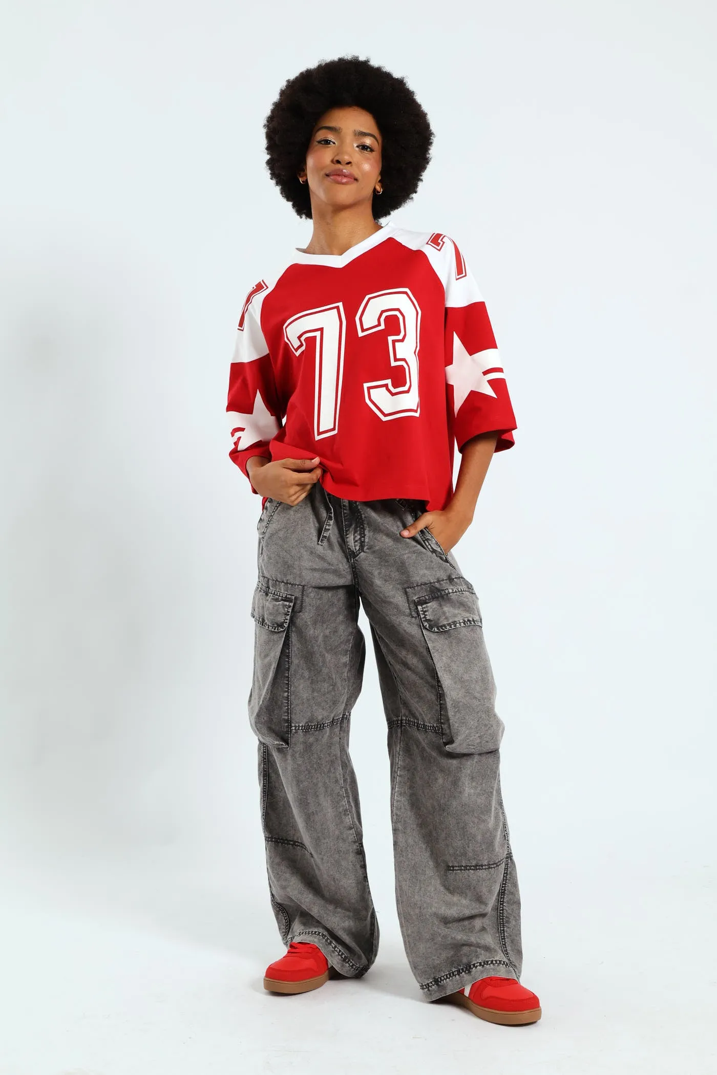 Boxy Football Tee - Red sold by Edgars product image thumbnail 3
