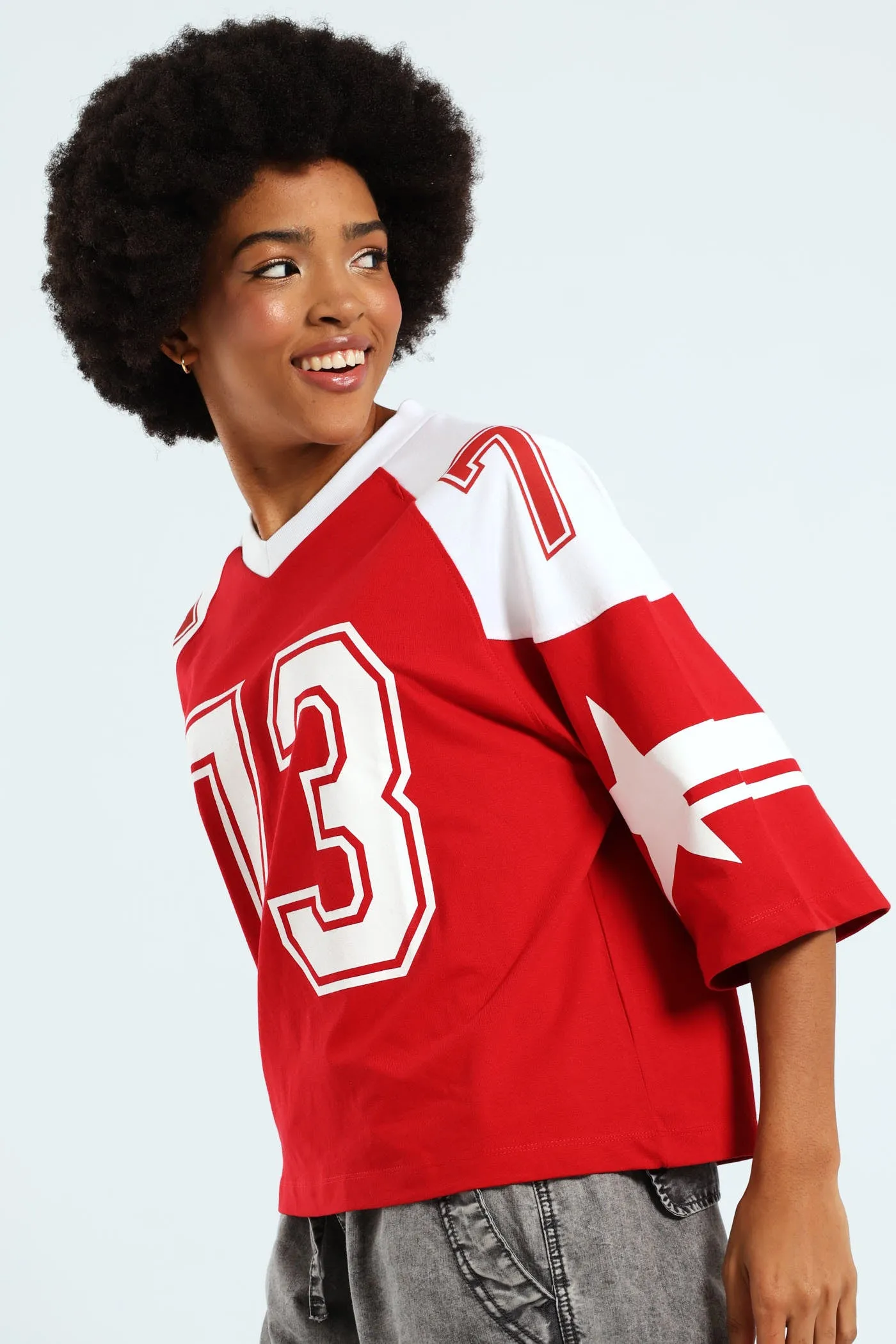 Boxy Football Tee - Red sold by Edgars product image thumbnail 4