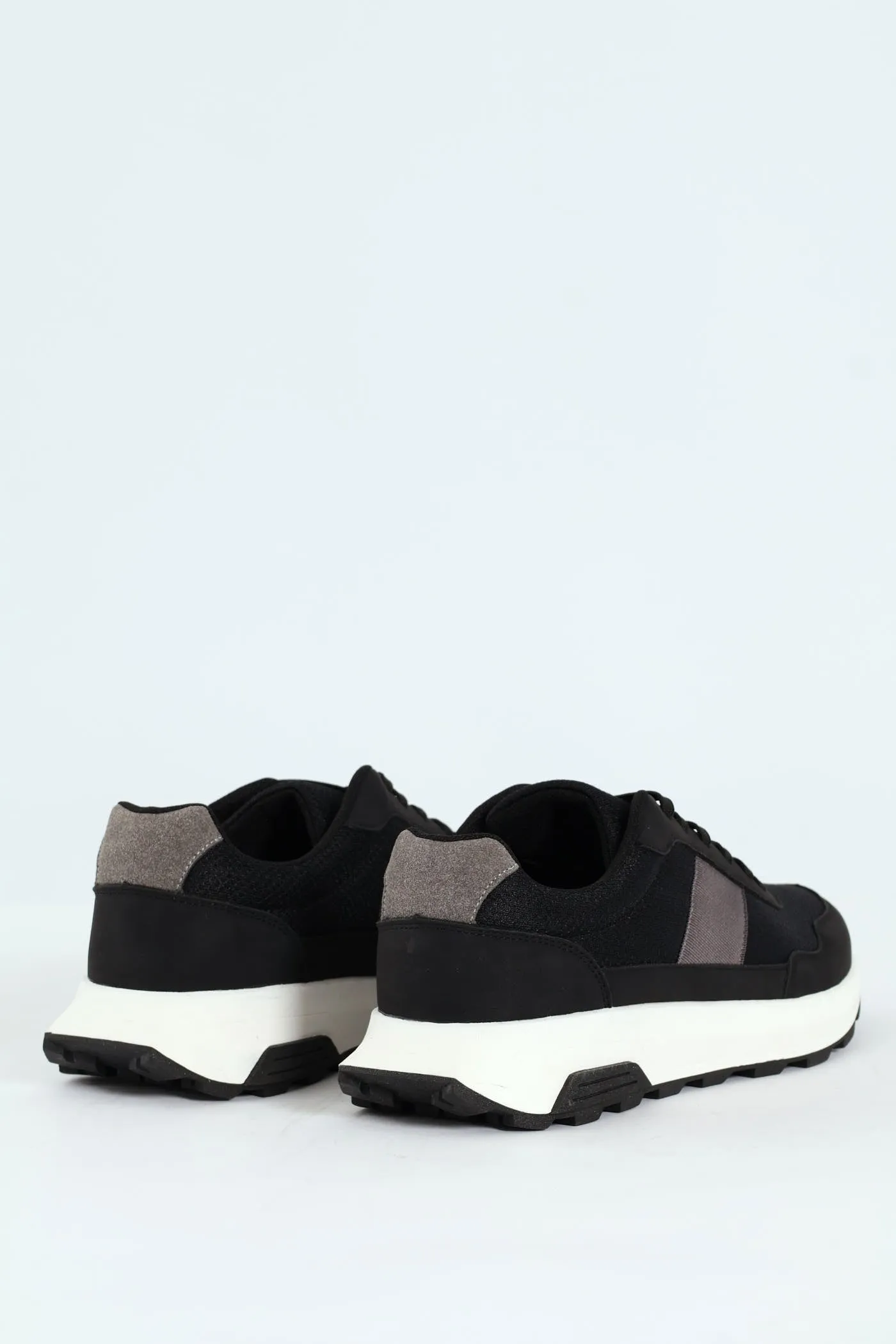 Lace Up Retro Stripe Trainer - Black sold by Edgars product image thumbnail 3