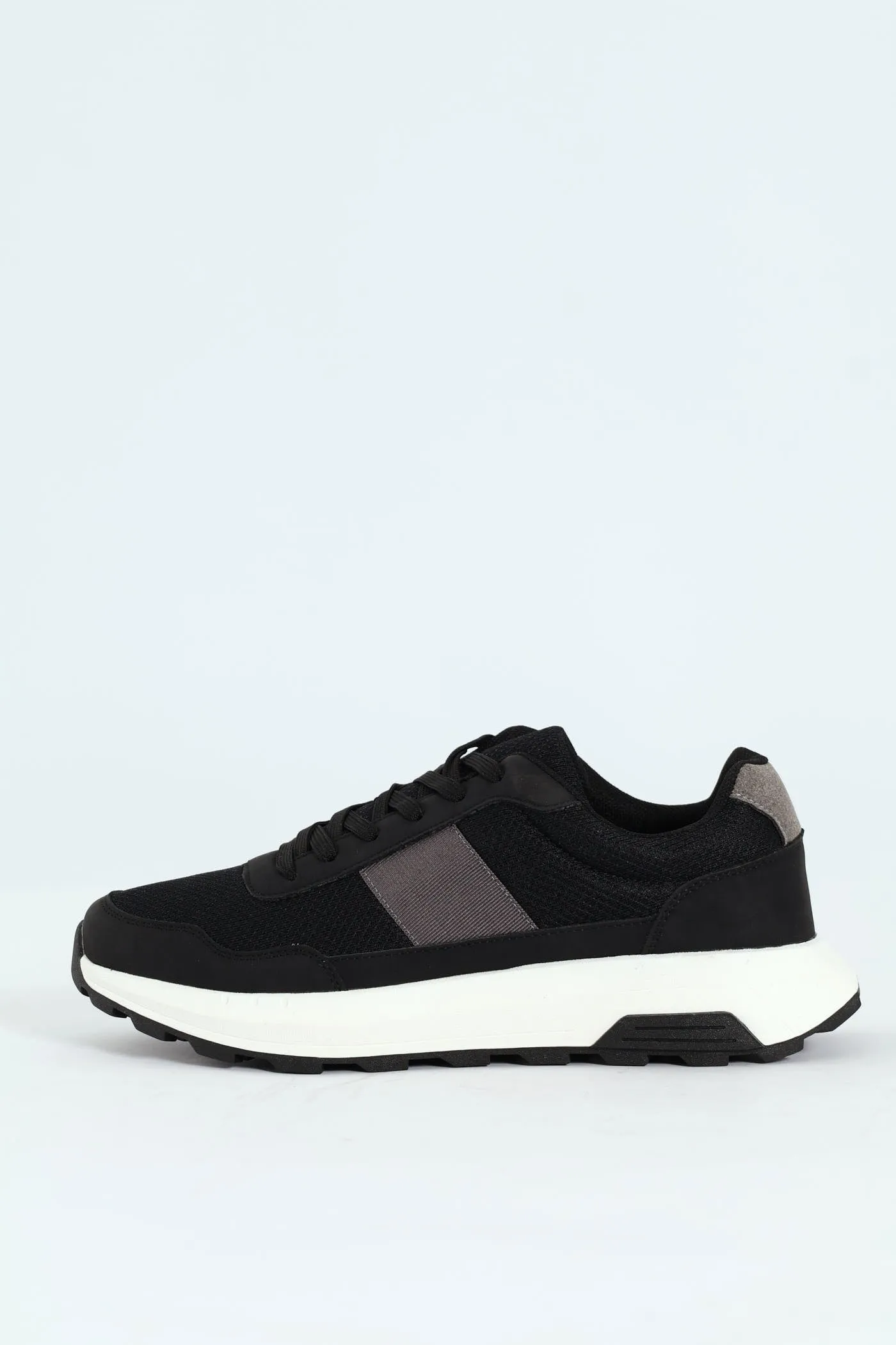 Lace Up Retro Stripe Trainer - Black sold by Edgars product image thumbnail 5