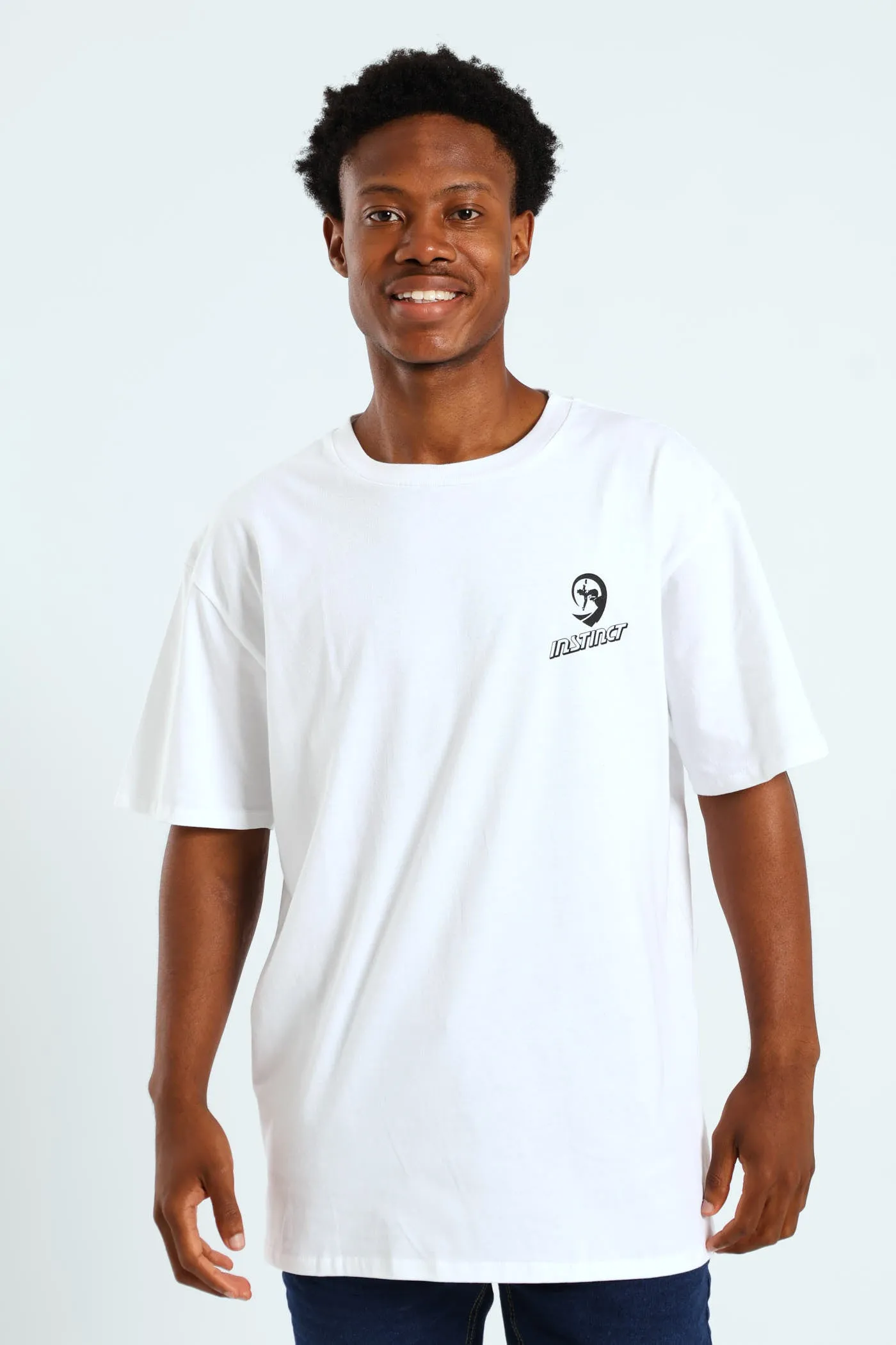 Vintage Chest Print Tee - White sold by Edgars