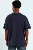 Vintage Chest Print Tee - Navy sold by Edgars