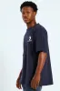 Vintage Chest Print Tee - Navy sold by Edgars